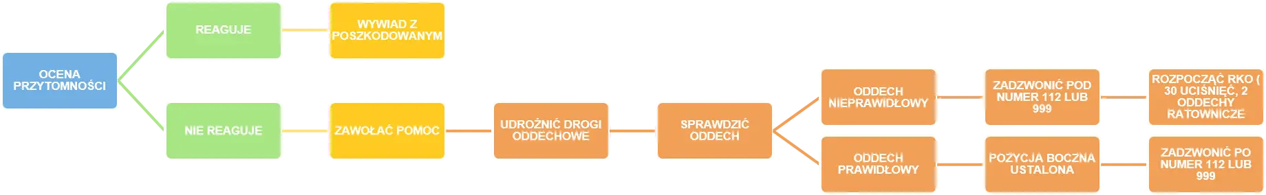 Schemat udzielania pierwszej pomocy przedmedycznej